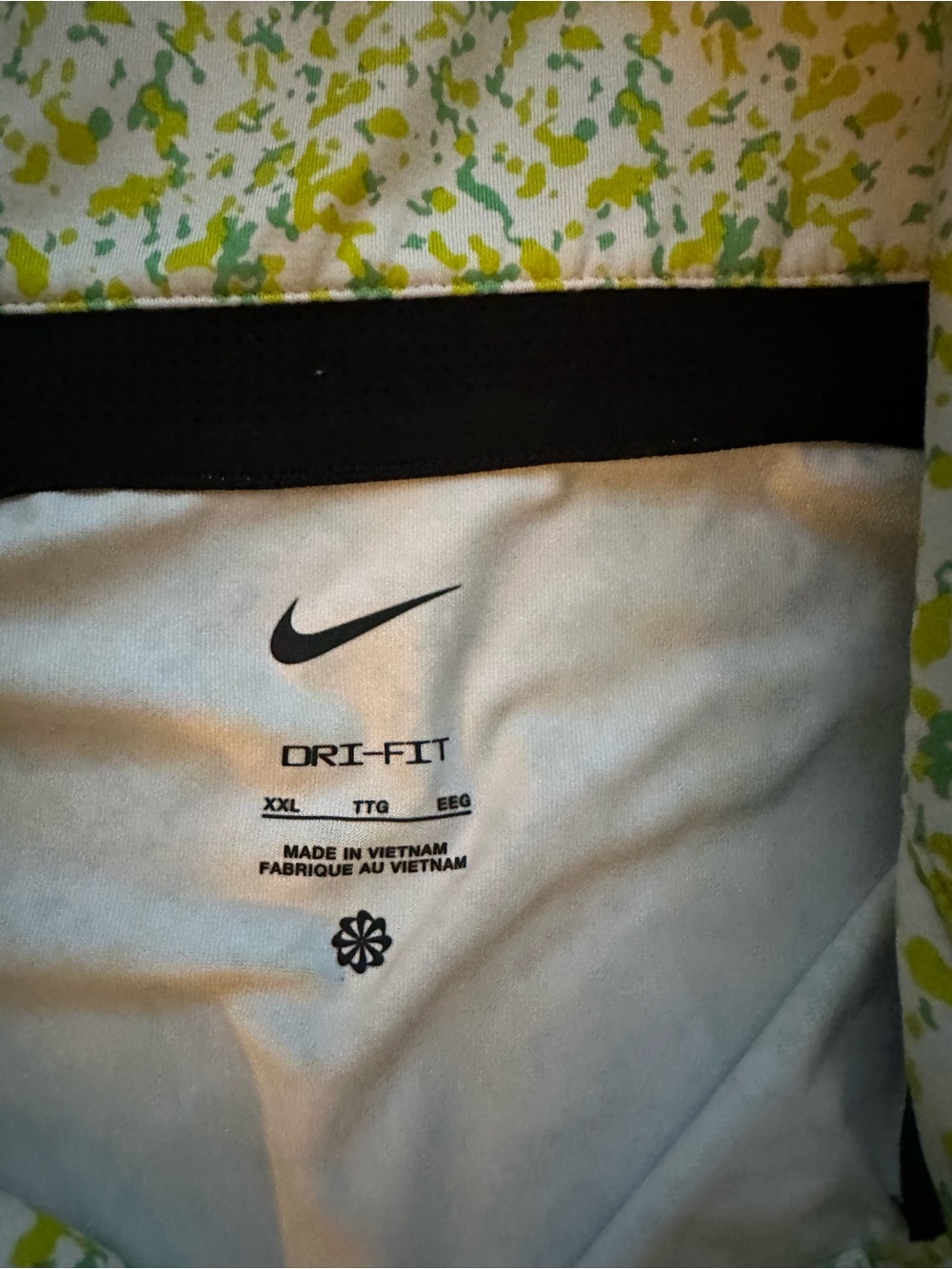 Nike Golf Tour Polo Shirt Top Micro Camo Green Dri-Fit DV7808 Men's Size XXL - Picture 4 of 7